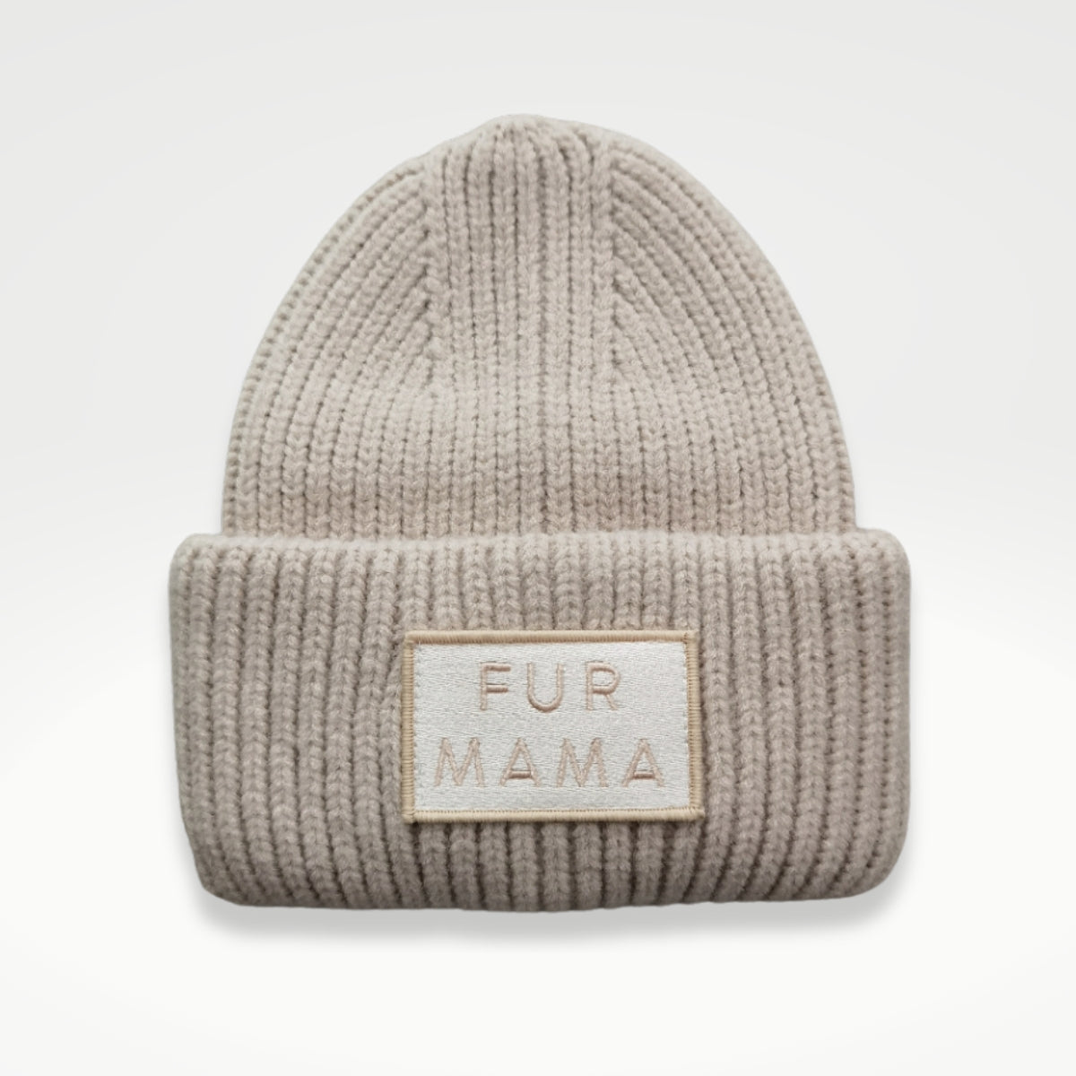 Beige Wool Beanie -  Fur Mama
