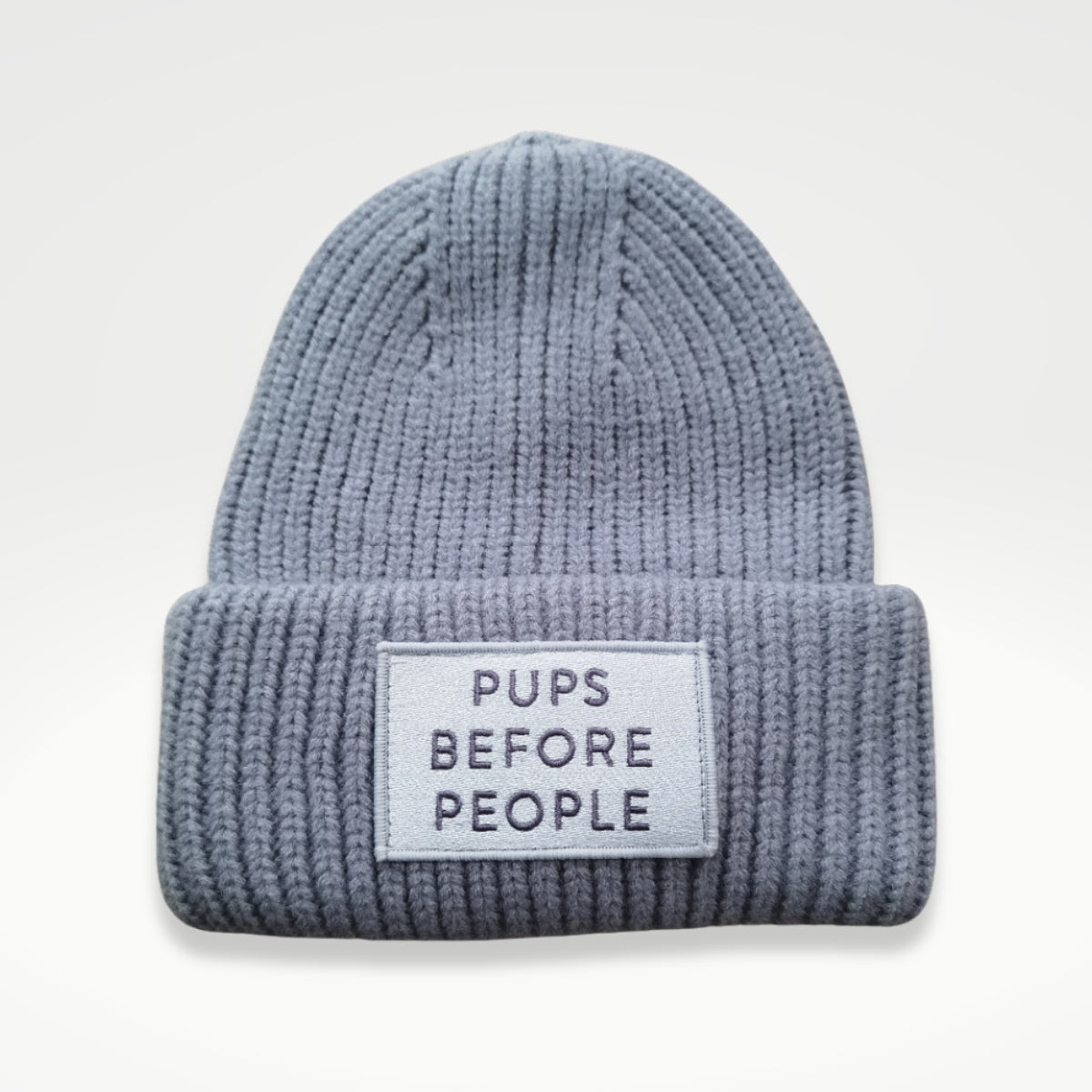Blue Wool Beanie - Pups Before People