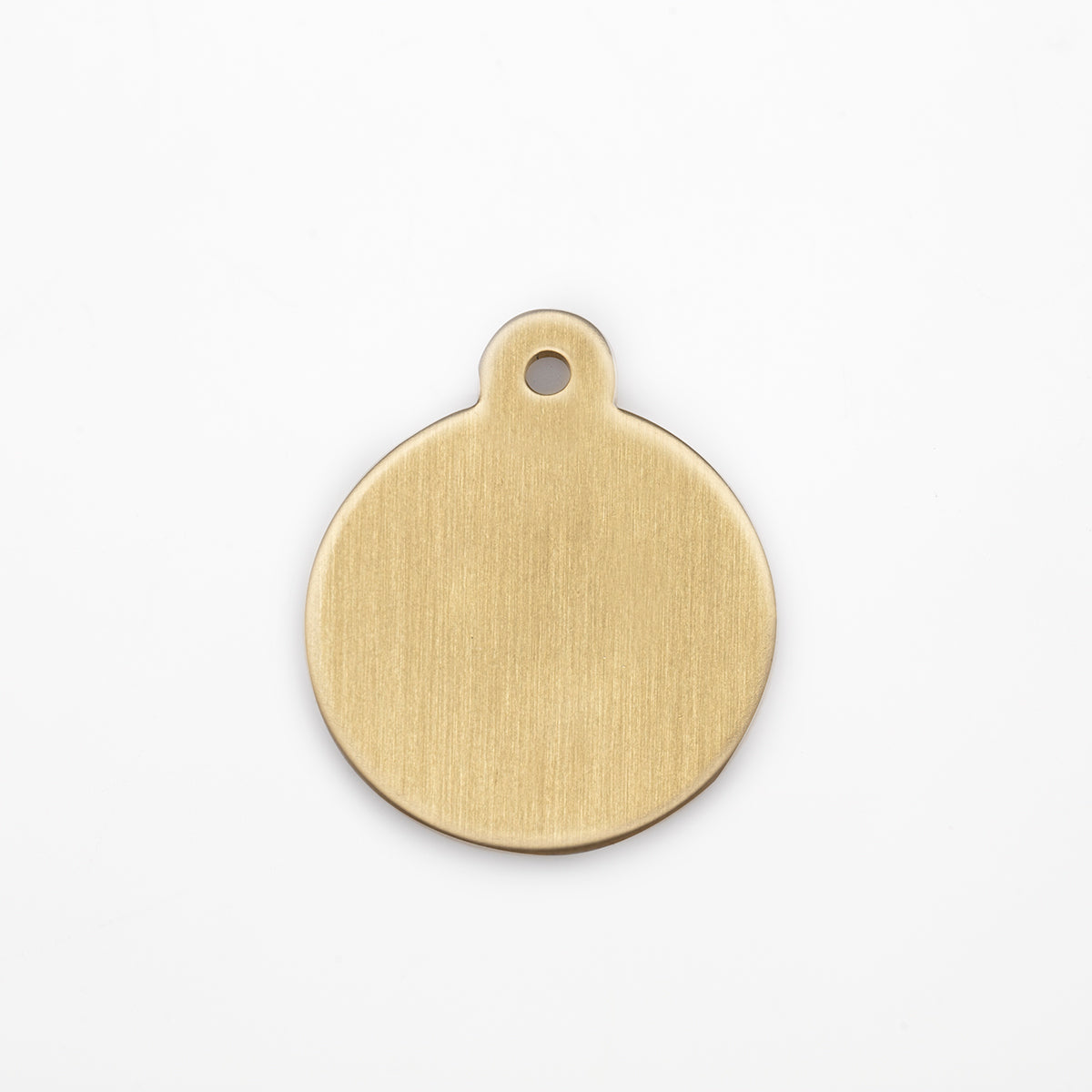Engraved Dog Tag - Brass Circle