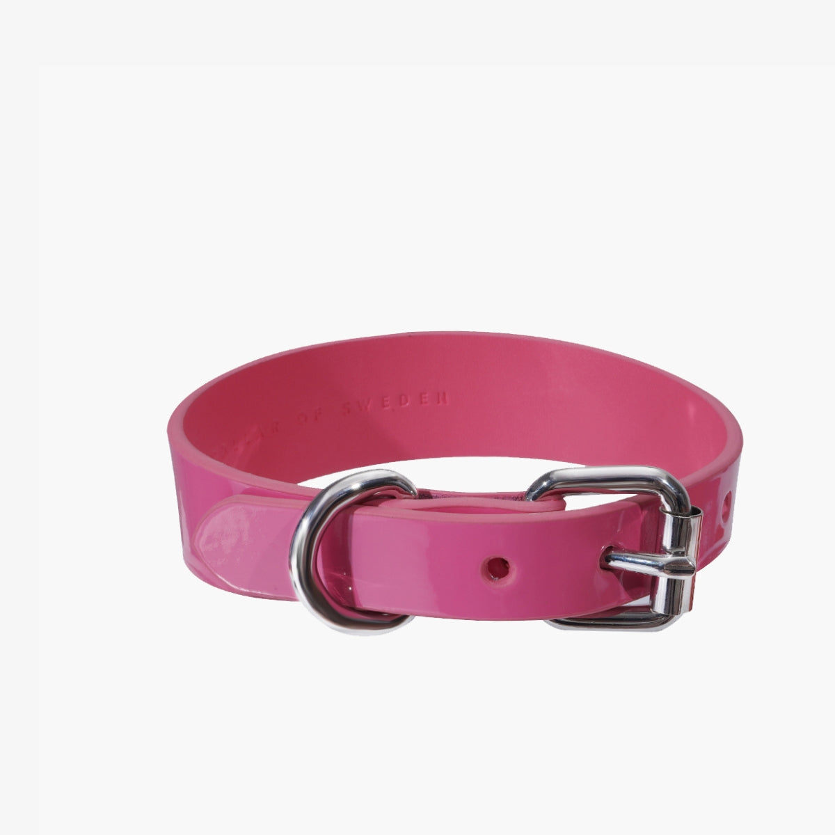 Glossy Pink Dog Collar Thin