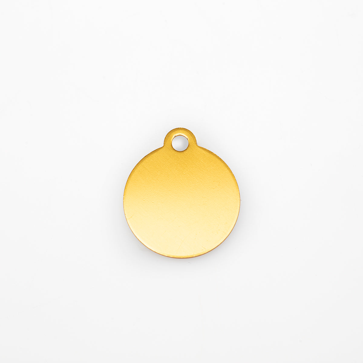 Engraved Dog Tag - Gold Circle
