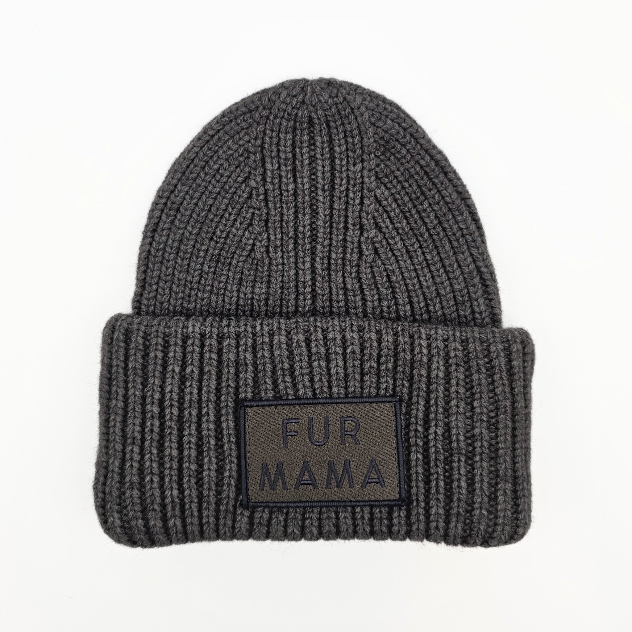 Grey Wool Beanie -  Fur Mama