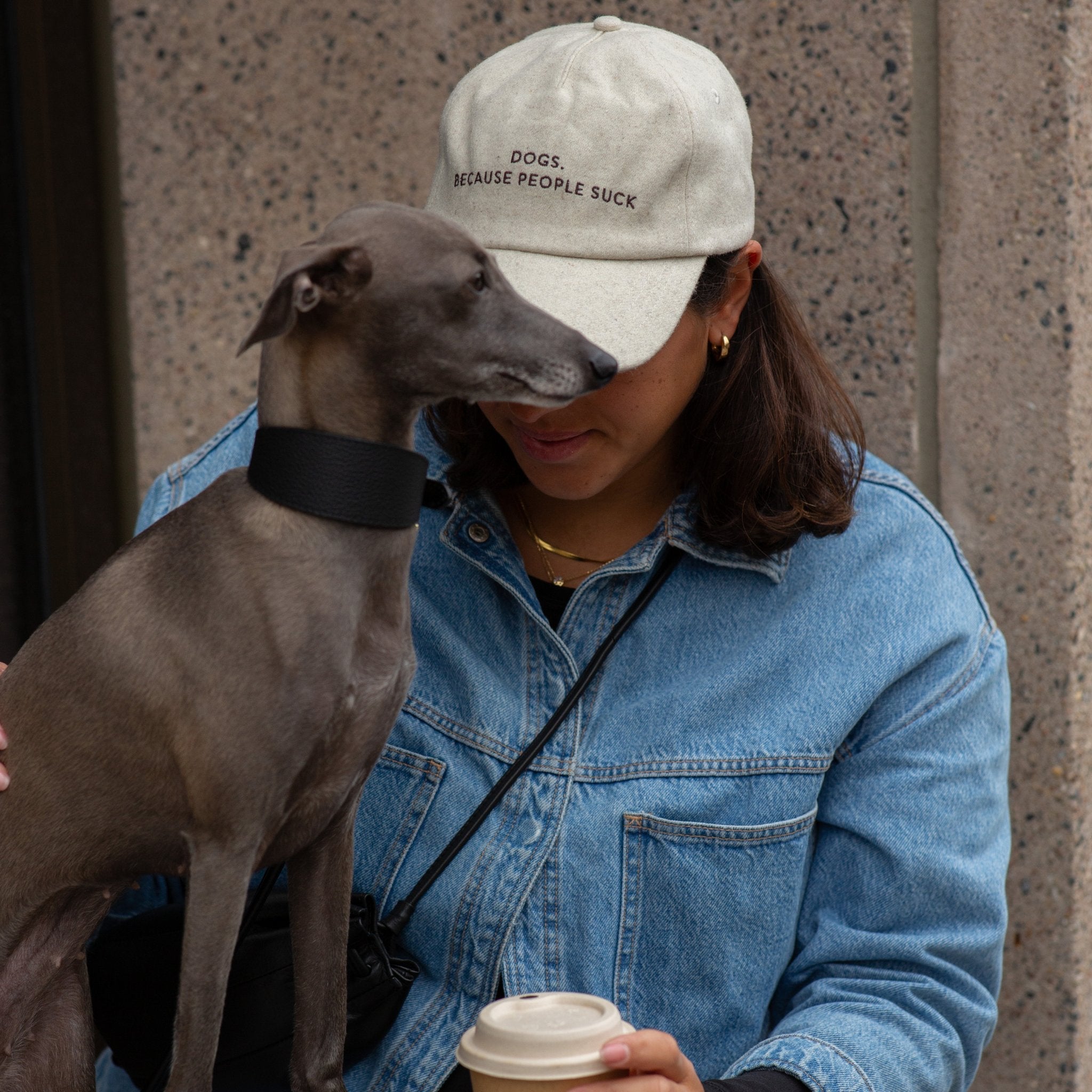 Off-White Wool Cap - Dogs. Because People Suck
