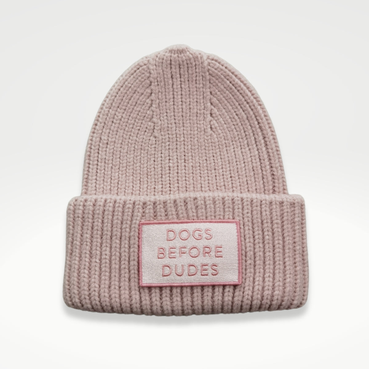 Pink Wool Beanie - Dogs Before Dudes