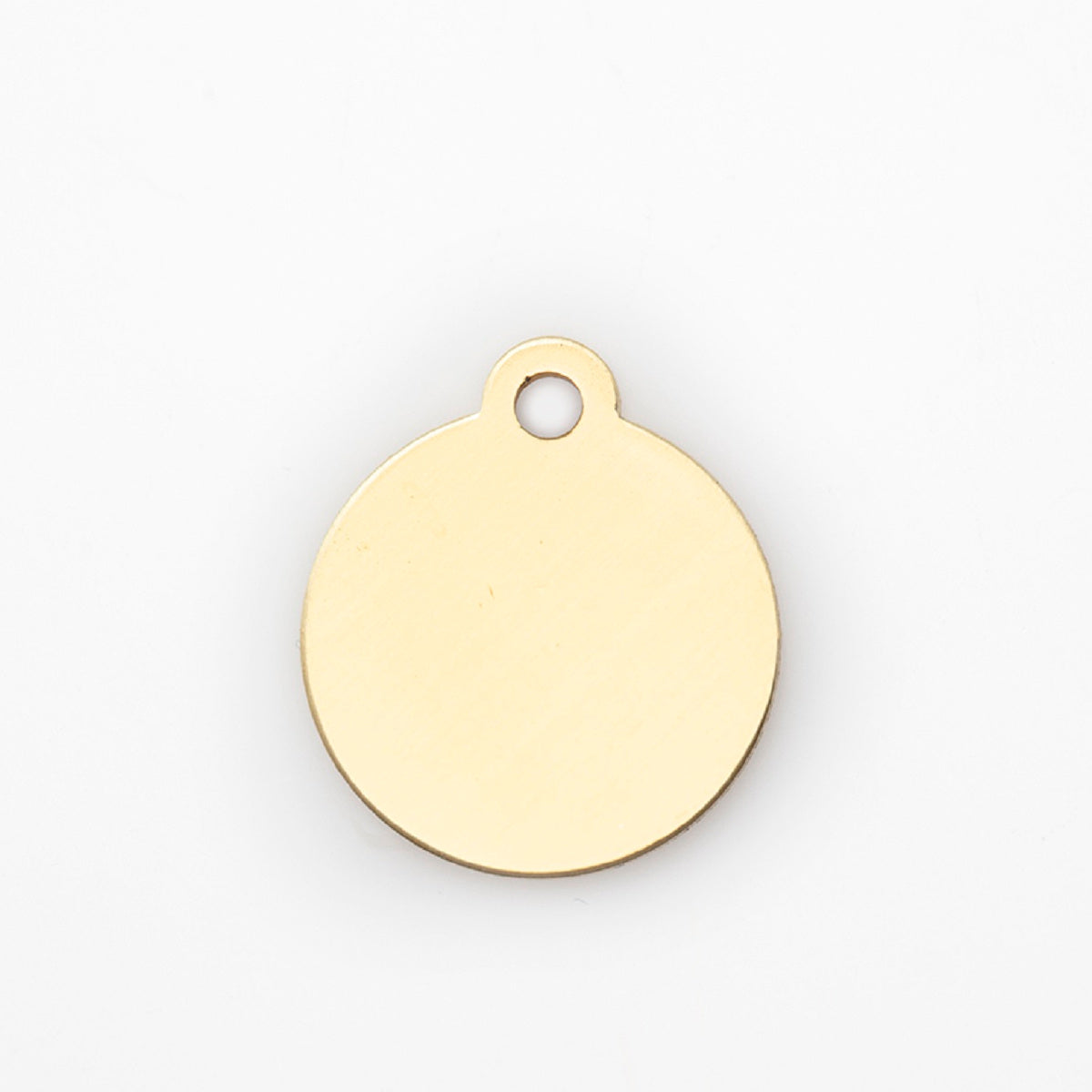 Engraved Dog Tag - Premium Gold Circle