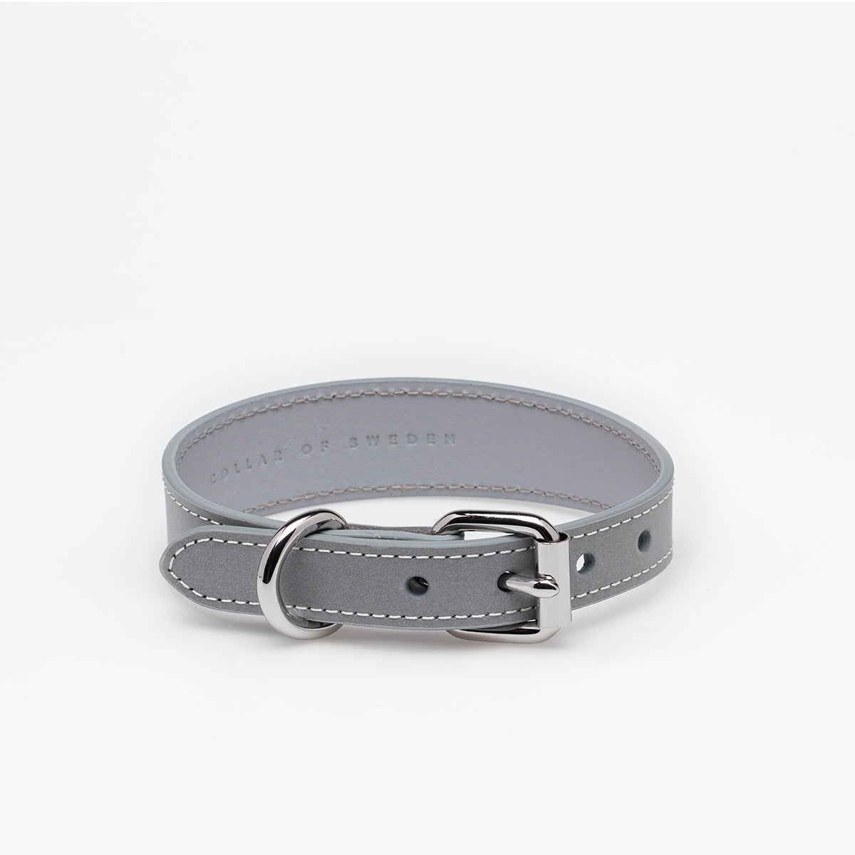 Reflective Silver Dog Collar Thin