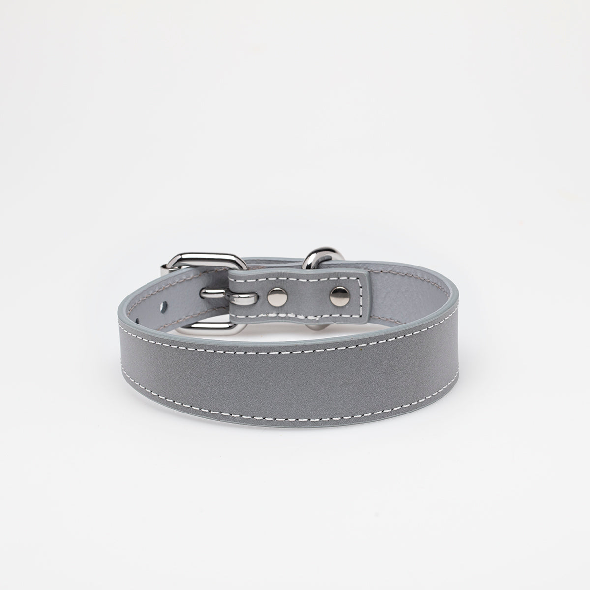 Reflective Silver Dog Collar Thin