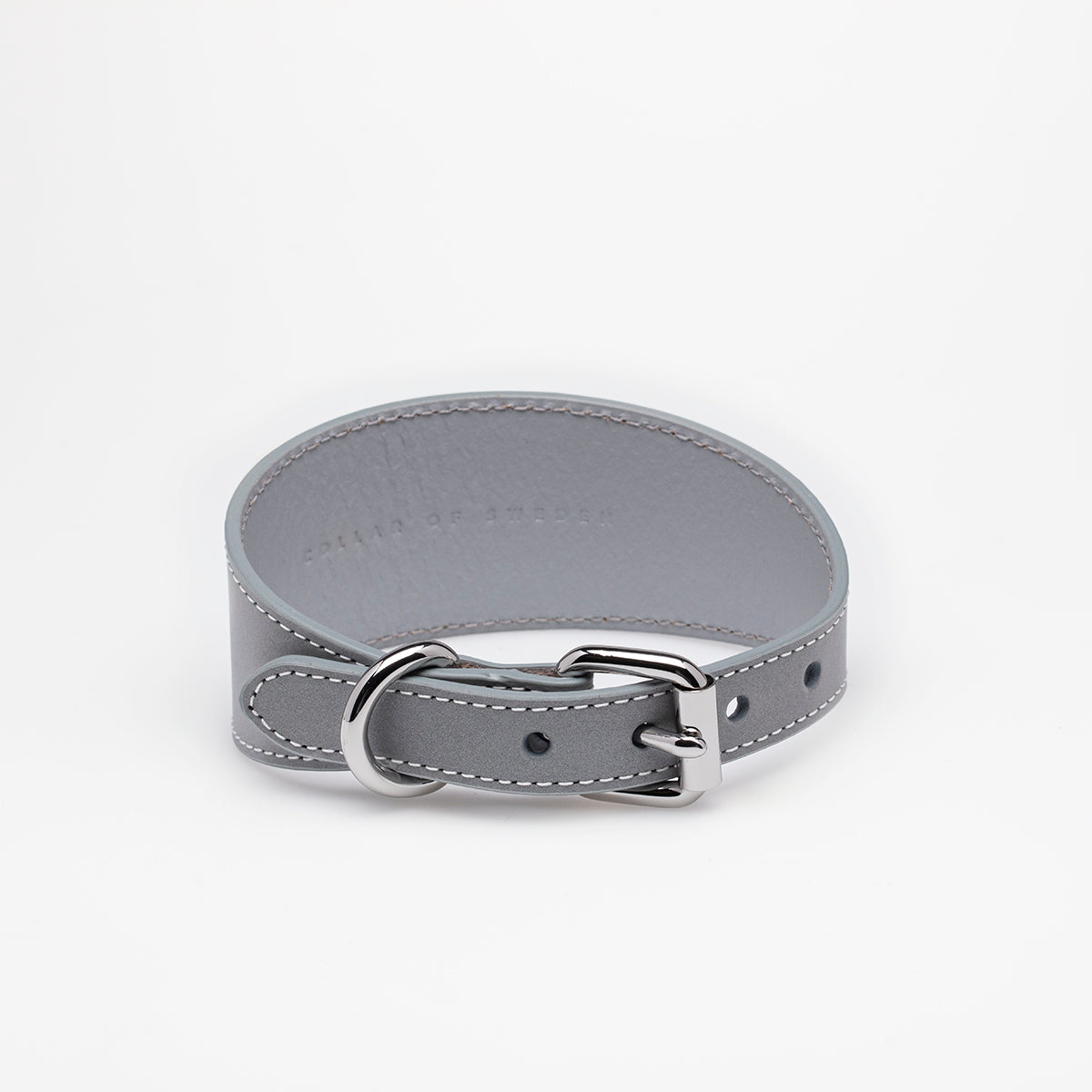 Reflective Silver Dog Collar Wide