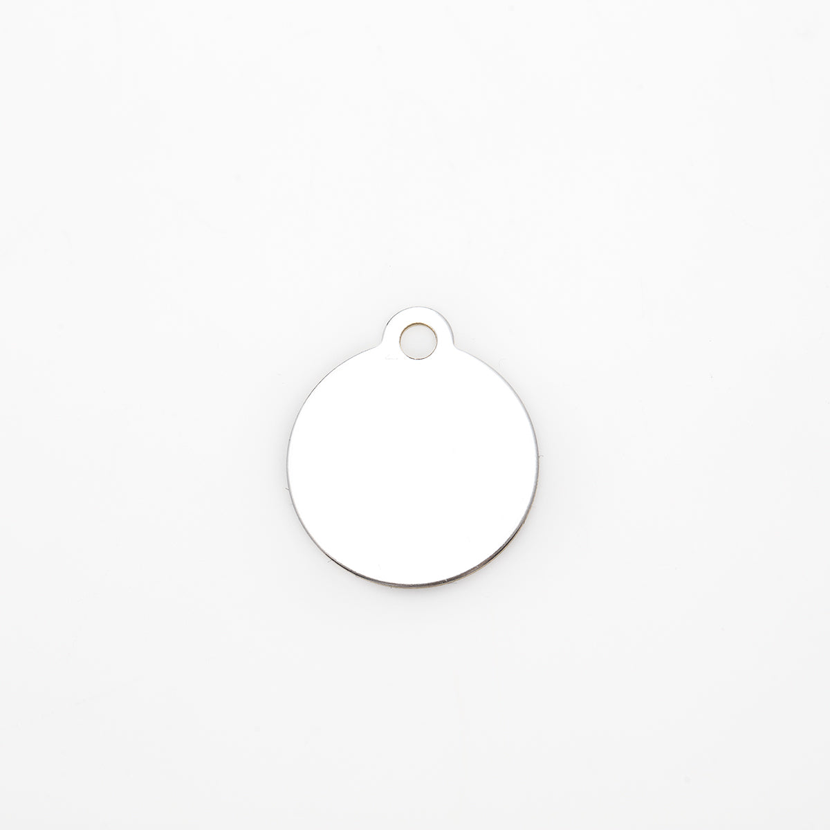 Engraved Dog Tag - Silver Circle