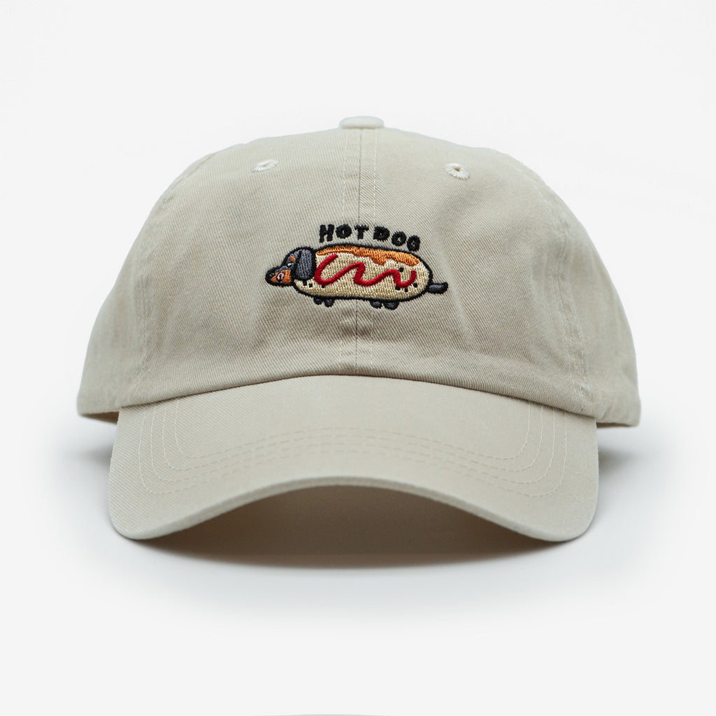 Beige Denim Cap - Hot Dog