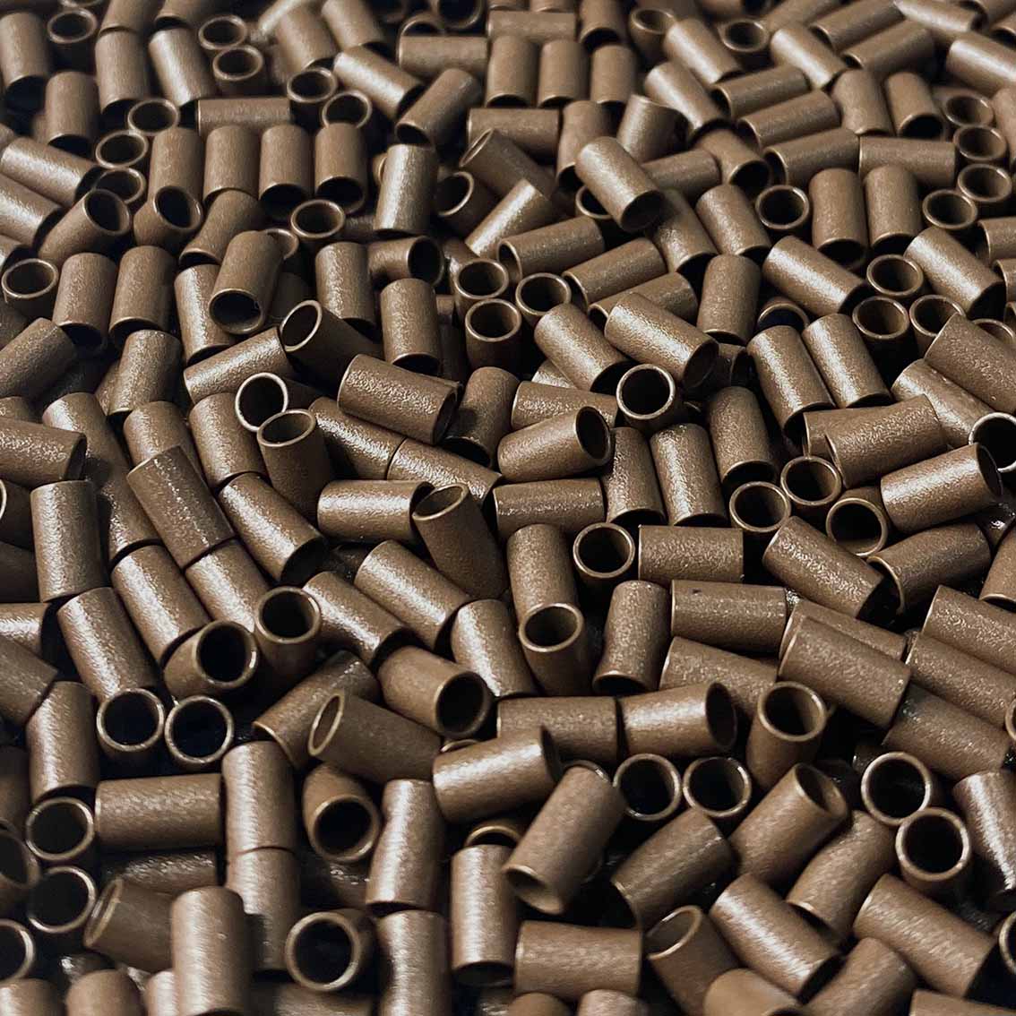 Miedziane tulejki do przedłużania włosów