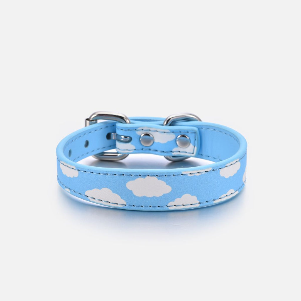 Clouds Dog Collar Thin