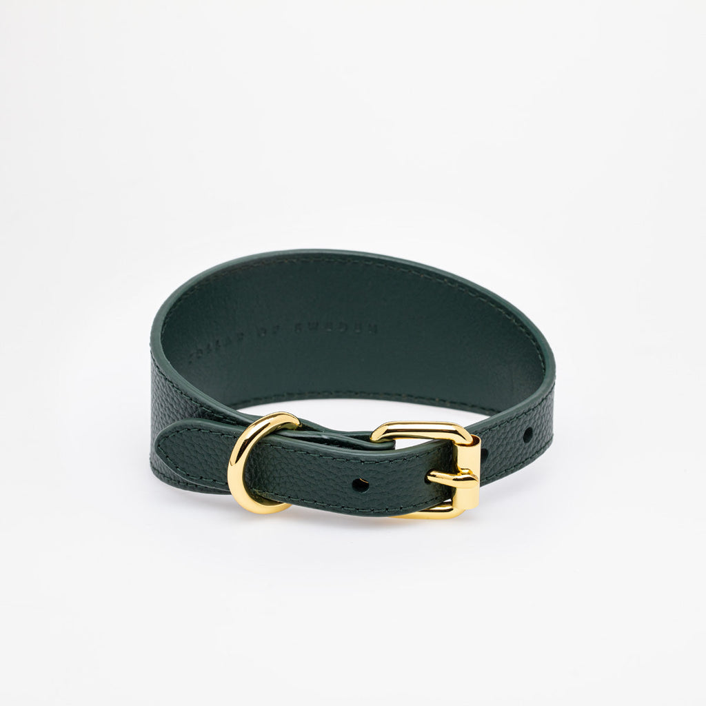 Dark Green Dog Collar Wide