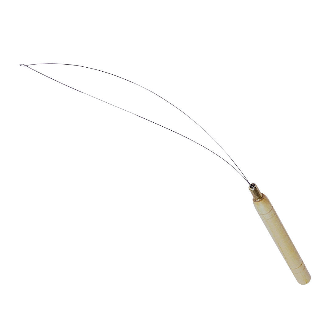 Drewniane szydełko z pętelką do nanoringów