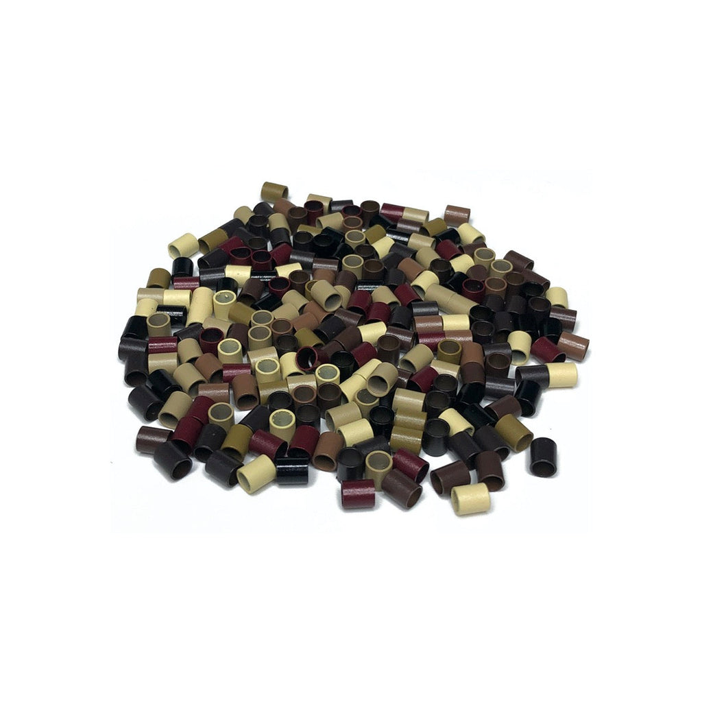 Miedziane tulejki do przedłużania włosów