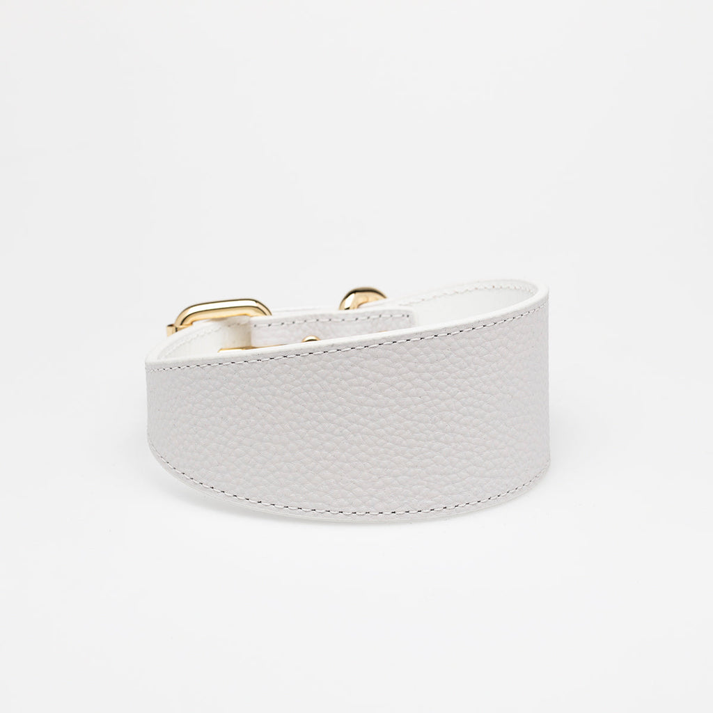 White Dog Collar Wide