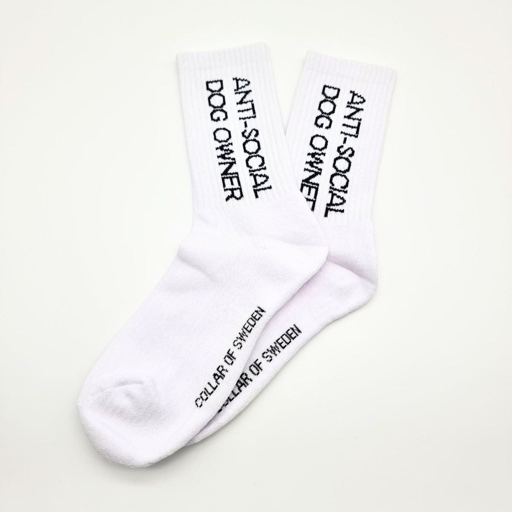 White Tube Socks - Anti-Social Dog Owner